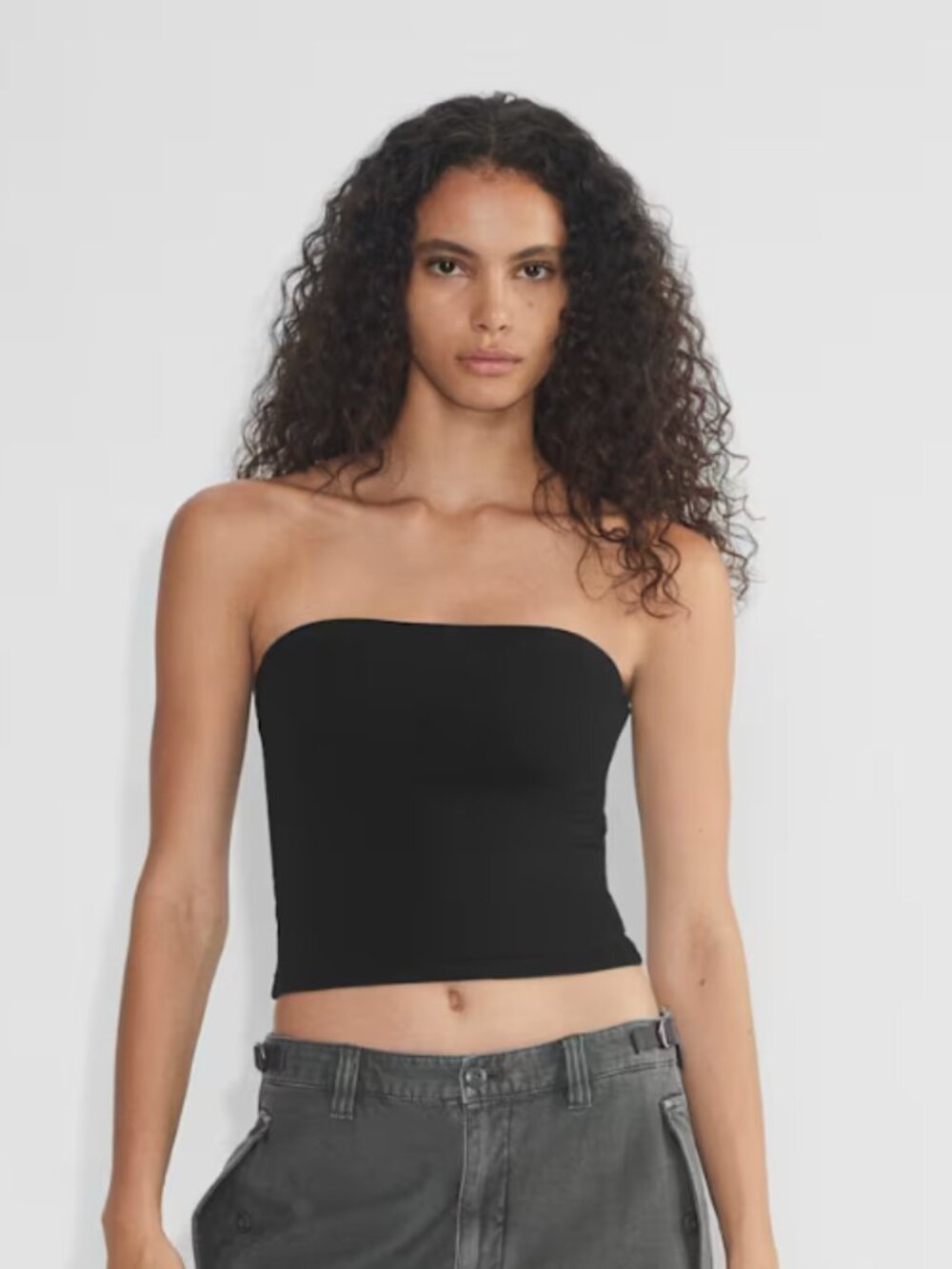 Aritzia TNA Chill Virginia Waist Tube Top in Black Size XS